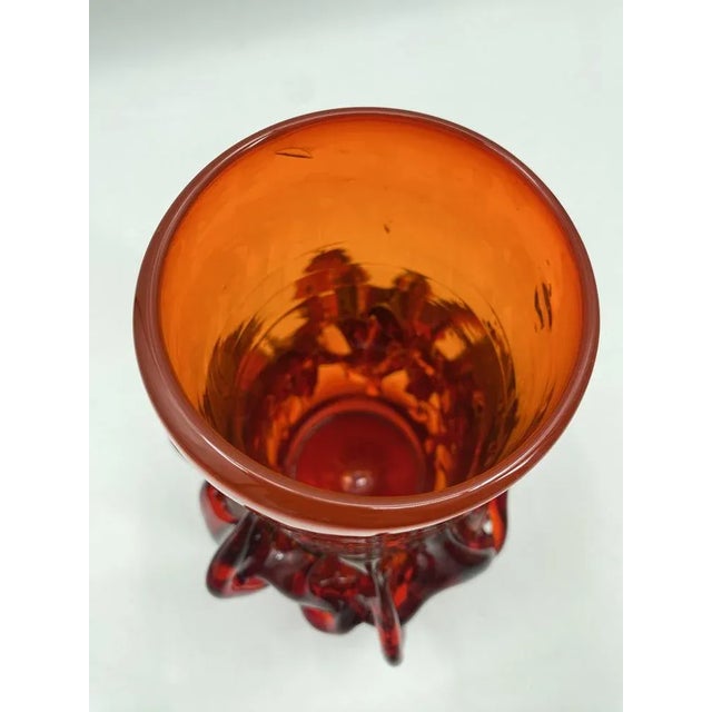 Handmade Flower Vase by Jerzy Słuczan-Orkusz für Krakowski Instytut Szkła, Poland, 1970s For Sale - Image 11 of 12