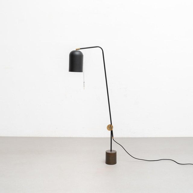 Black Matte Black and Raw Brass 1417-8 Knekt Lamp from Konsthantverk For Sale - Image 8 of 17