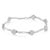 Elegant and timeless, this gorgeous sterling silver link bracelet features 0.25 carat total weight of round, rose cut,...
