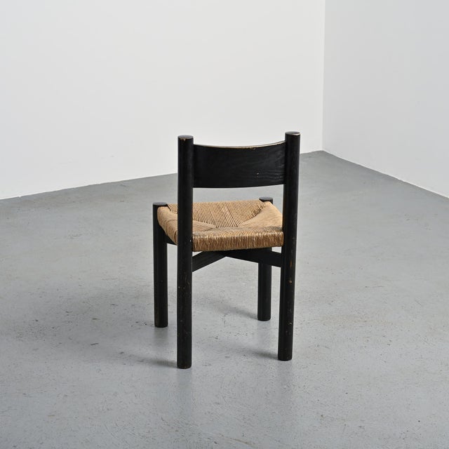 Black Meribel Chair by Charlotte Perriand for Steph Simon, 1960 For Sale - Image 10 of 11