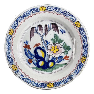 Dutch Polychrome Hand-Painted Delft Charger, 1750-1790