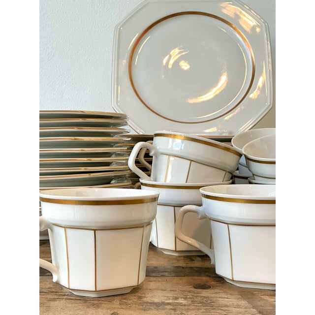 Vintage Galerie De Porcelaine Gold Rim China - Set of 70 For Sale - Image 12 of 12