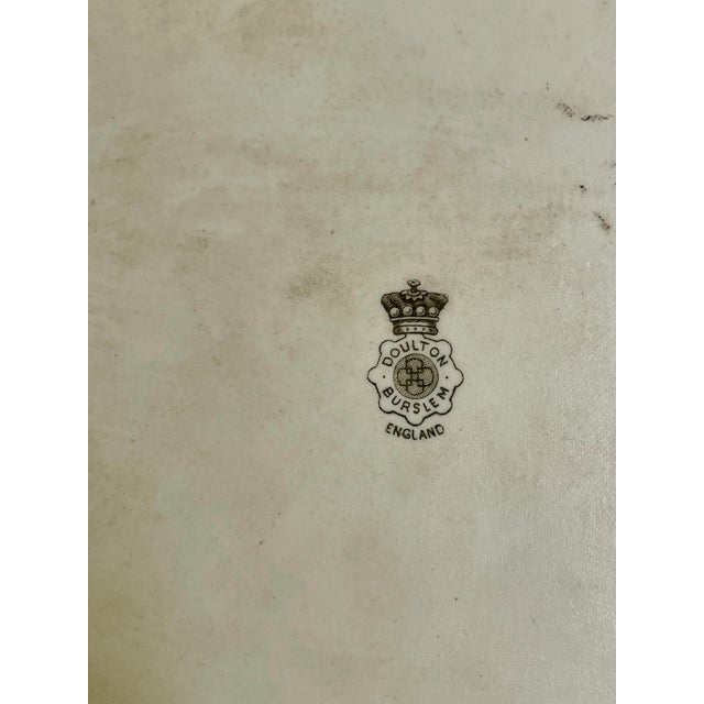 Victorian Late 19th Century Queen Victoria Convex Oval Porcelain Plaque Doulton Burslem England For Sale - Image 3 of 7