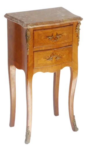 Small VintageLouis XV Nightstand with Marquetry Details, 1920s