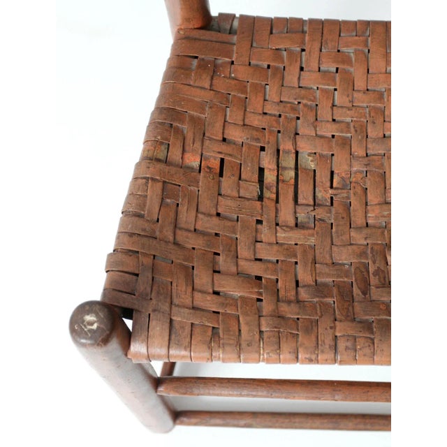 Antique Splint Weave Seat Chair For Sale - Image 11 of 13