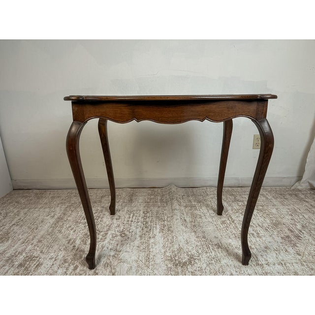 French Provincial Vintage French Provincial Oak Side Table, Circa 1930–1950 For Sale - Image 3 of 8