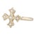 New VS2 Diamond Cross Ring 14k Yellow Gold Size 6.5 For Sale