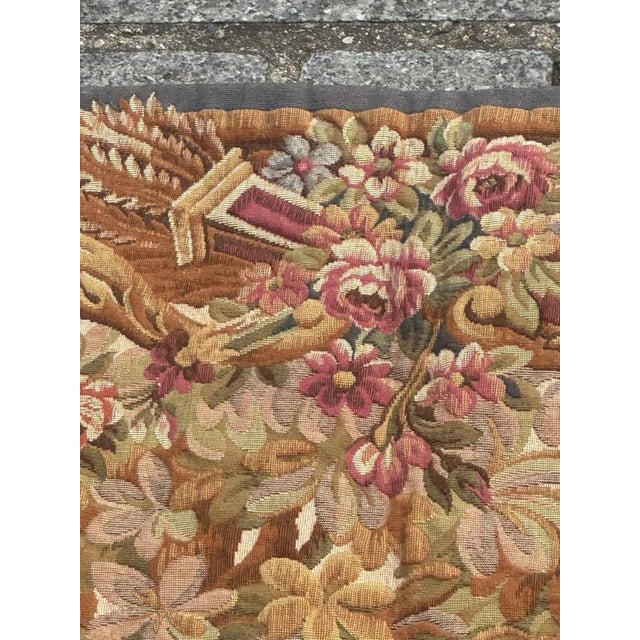 Mid-Century Modern French Aubusson Style Jacquard Halluin Tapestry, 1960s For Sale - Image 14 of 18