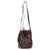 Purple Bordeaux Smooth Calfskin Medium Rider Bucket Bag For Sale - Image 8 of 9