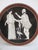 Greek Revival Porcelains, a large serving platter and tall vase. Both painted in classic Red and Black Amphora style....