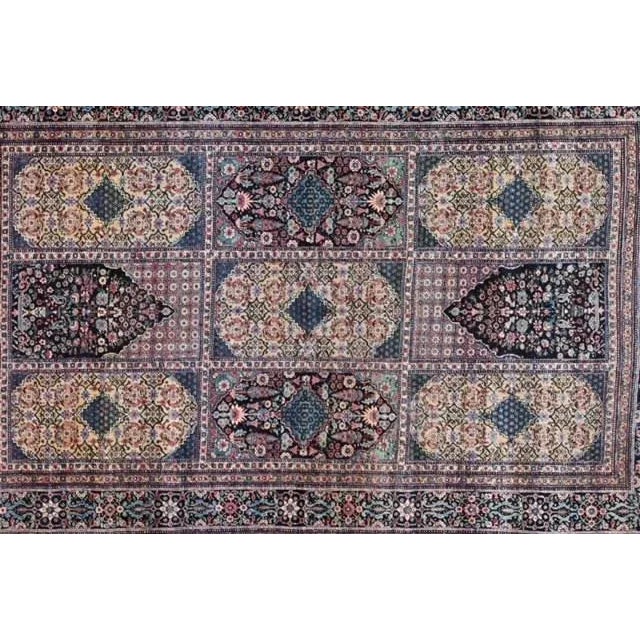 This master piece is a wool pile genuine hand made exceptionally fine Vintage Persian Tehran Rug with unique geometric...