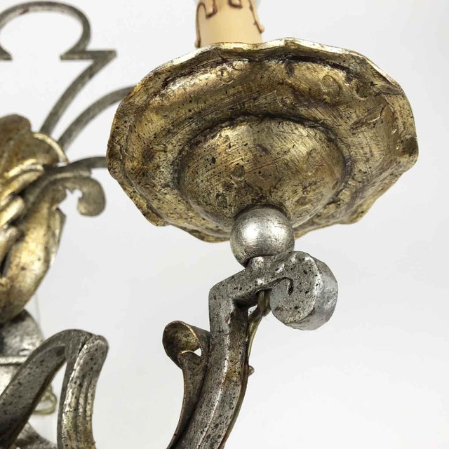 1980s Silver and Gold Iron Appliques, 1980s, Set of 2 For Sale - Image 5 of 8