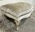 Louis XV Carved Painted Distressed Striped Upholstered Ottoman For Sale In Kansas City - Image 6 of 9