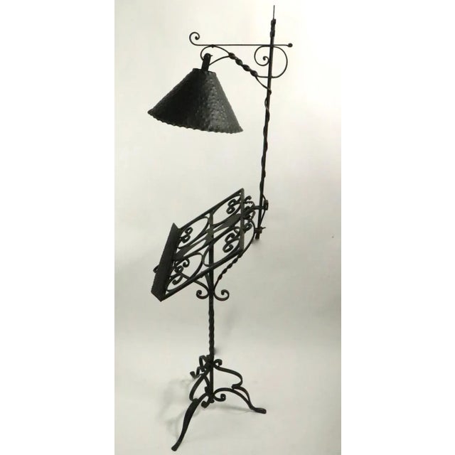 Black Gothic Arts & Crafts, Wrought Iron Bible, Bookstand, Lecturn, Maitre D Stand For Sale - Image 8 of 11