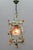 French Tole and Glass Polychrome Pastel Flower Cage Pendant Light, 1950s For Sale - Image 3 of 18