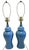 A stunning pair of vintage 1970–80s glossy blue ginger jar table lamps featuring a rich, vibrant glaze and classic ceramic...