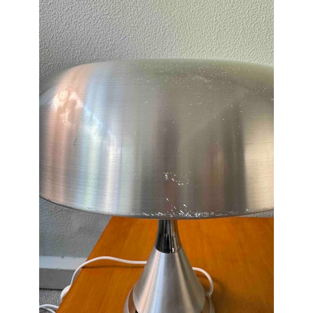 Mushroom Table Lamp in Aluminum and Chrome by Luigi Massoni for Guzzini, Italy, 1970s For Sale - Image 17 of 18