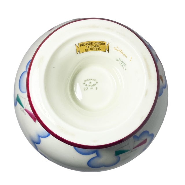 Gio Ponti Gio Ponti for Richard-Ginori, Alata Footed Vase, Pittoria Di Doccia, 1927 For Sale - Image 4 of 4