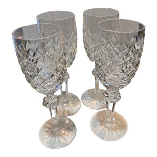 1970s Waterford Crystal Sherry Glasses in Powerscourt Pattern - Set of 4 For Sale
