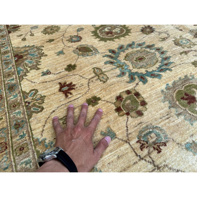 Hand-Knotted Oushak Style Wool Area Rug - 8'1" X 10'0" For Sale - Image 9 of 15