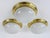 Vintage Brass and Opaline Glass Flush Mount, Germany, 1970 For Sale - Image 4 of 18