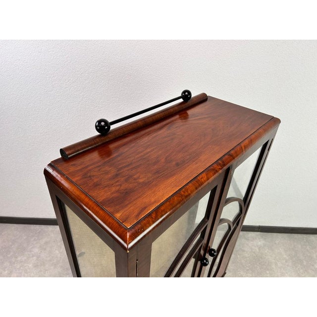 Small Art Deco Display Cabinet in Walnut, 1930s For Sale - Image 10 of 14