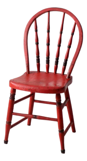 Antique Painted Bow Back Windsor Chair