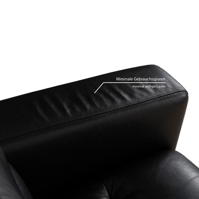 Wave 2-Seater Sofa in Black Leather from Stressless For Sale - Image 5 of 12