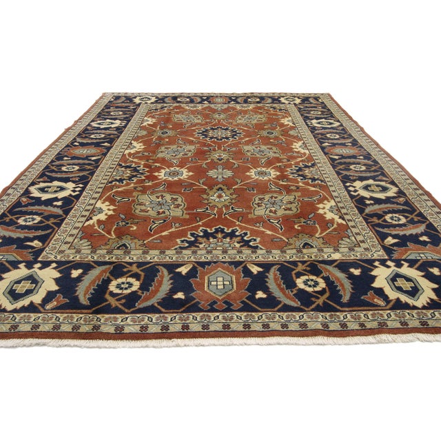 Rustic Vintage Persian Mahal Rug, 06'06 X 09'09 For Sale - Image 3 of 6