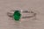 1990s The 42nd Avenue: Emerald and Diamond Ring in White Gold For Sale - Image 5 of 11