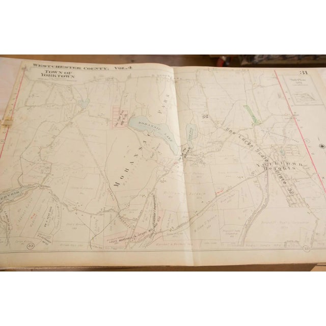 :: Vintage 1930s Hopkins Map of the Town of Yorktown, located in Westchester County, New York. Condition notes: Overall...