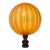 Ribbed Optic Glass Lamp Finial in Orange on Bronze Hardware For Sale