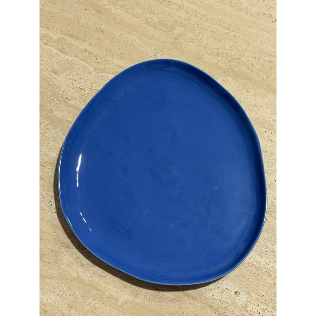 (11) Cerulean Blue Dinner Plates Wabi Sabi by Mud Studio (South Africa) For Sale - Image 6 of 14