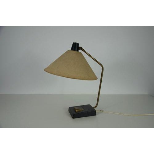 Mid-Century Metal and Fabric Shade Table Lamp from Temde, 1960s For Sale - Image 4 of 14