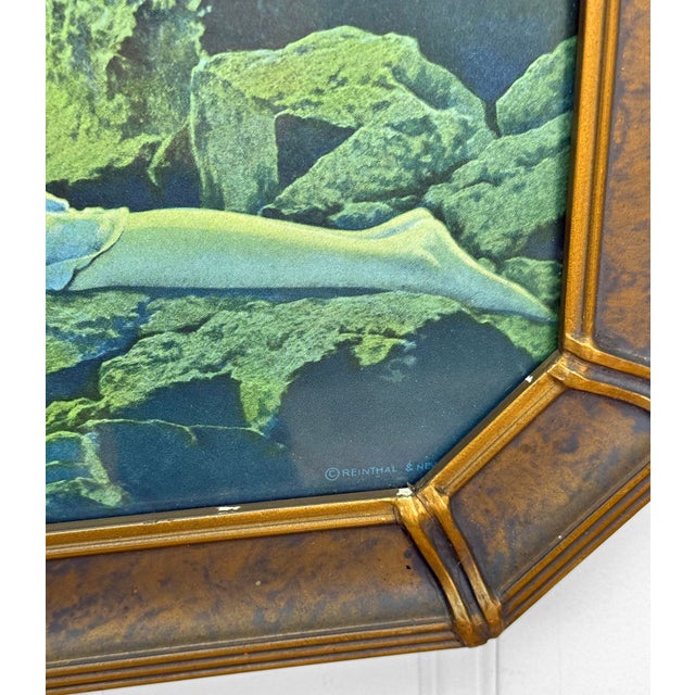 Antique 1920s Art Deco Wild Geese by Maxfield Parrish Framed Lithograph – 15×18 For Sale - Image 11 of 13