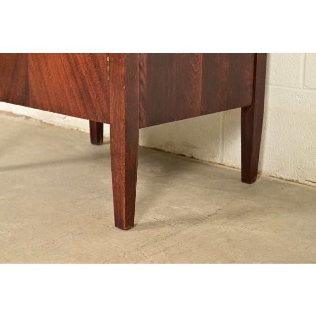 Brown Antique Arts & Crafts Mahogany Music Cabinet, Circa 1900 For Sale - Image 8 of 11
