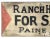 Circa 1940s wood board one sided hand lettered Ranch House For Sale Sign found in Vermont. Sign has discolorations, edge...