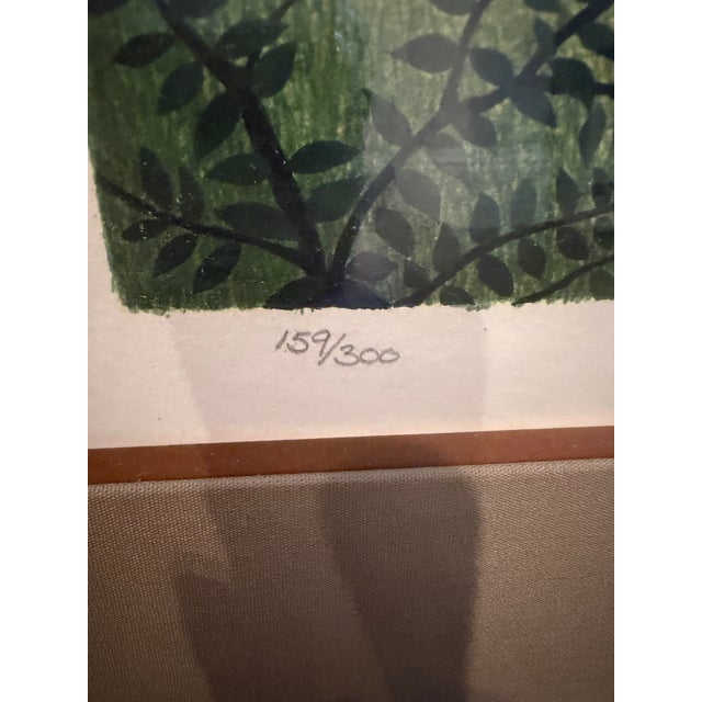 Wood Late 20th Century Pair of Fernand Boilauges Signed Limited Edition Serigraphs, Framed For Sale - Image 7 of 14