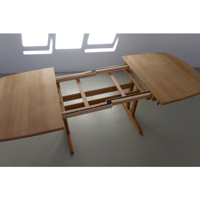 Danish Modern Oak Extendable Dining Table by Gangsø Møbler, 1970s For Sale - Image 9 of 18