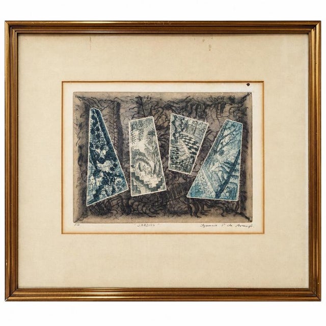 Ignacio V. De Araujo, Gardens, Color Engraving on Paper, Framed For Sale - Image 3 of 9