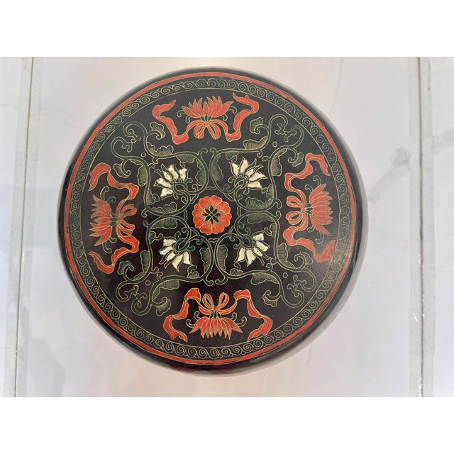 1960s Black Lacquered Chinese Side Tables - Set of 2 For Sale - Image 9 of 9