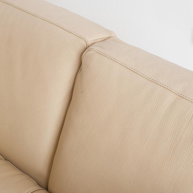 Vintage Two-Seater Sofa in Leather by Gerbet Grebot, 1990s For Sale - Image 13 of 15