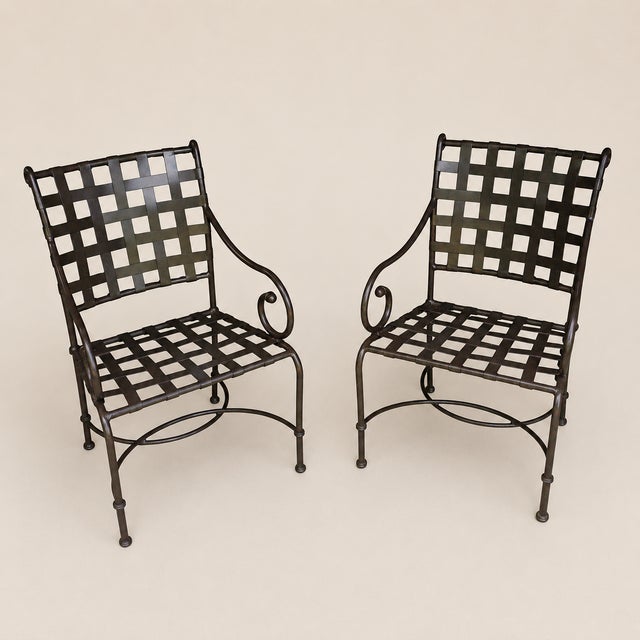 Mid 20th Century Mid 20th Century Florentine Three-Piece Patio Set in Speckled Bronze Finish Attributed to Brown Jordan For Sale - Image 5 of 7