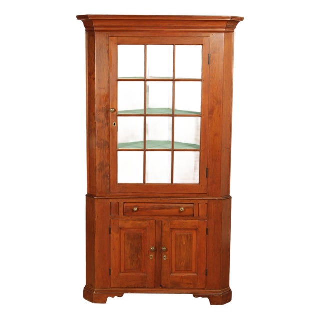 Antique Softwood Corner Cupboard For Sale