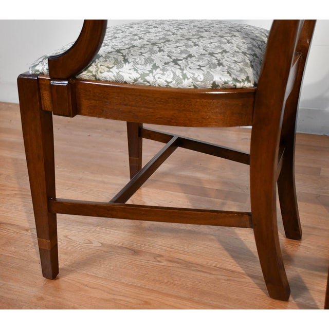 1920 Antique English Solid Walnut Shield-Back Set of Six Dining Chairs For Sale - Image 11 of 18