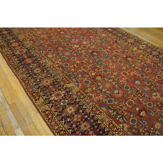1840s Red Herati Floral Antique n.w. Persian Gallery Rug 7'6" X 23' Handknotted Wool Carpet For Sale In New York - Image 6 of 14