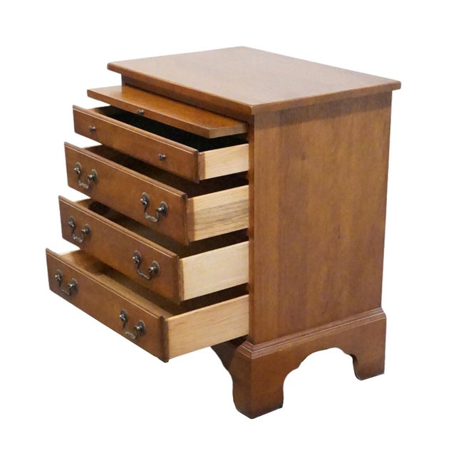 Keller Furniture Solid Cherry Early American Colonial Revival 24" Four Drawer Nightstand 2650 For Sale In Kansas City - Image 6 of 14