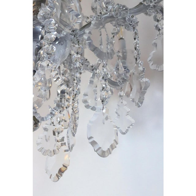 Mid 20th Century 15 Light Marie Therese Crystal Chandelier For Sale - Image 10 of 12