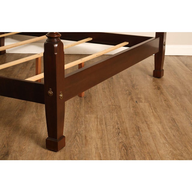 Ethan Allen Georgian Court Cherry King Four Poster Bed Frame For Sale In Philadelphia - Image 6 of 18