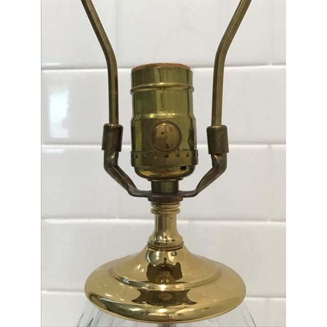 Waterford Crystal Vintage Table Lamp Waterford Crystal Retired Araglin Design Pattern For Sale - Image 4 of 9